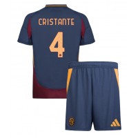 Maglia Calcio AS Roma Bryan Cristante #4 Terza Divisa Bambino 2024-25 Manica Corta (+ pantaloncini)